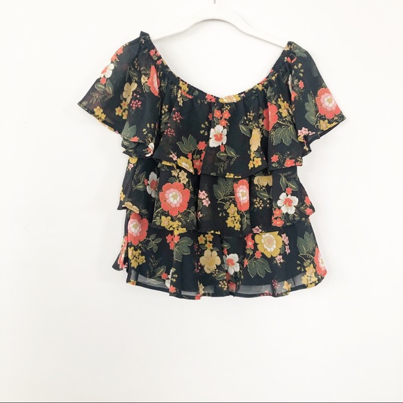 Japna Tops - Japna Off Shoulder Ruffle Blouse